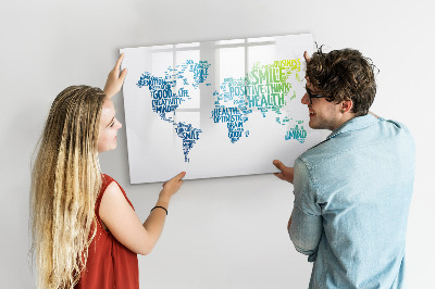 Magnetic erase board Map of nice words