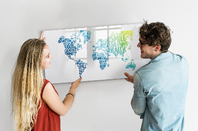 Magnetic erase board Map of nice words