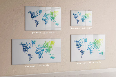 Magnetic erase board Map of nice words
