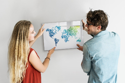Magnetic erase board Map of nice words