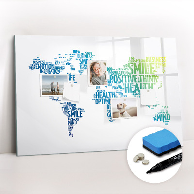 Magnetic erase board Map of nice words