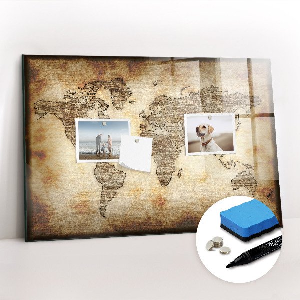 Magnetic board for drawing Old World Map