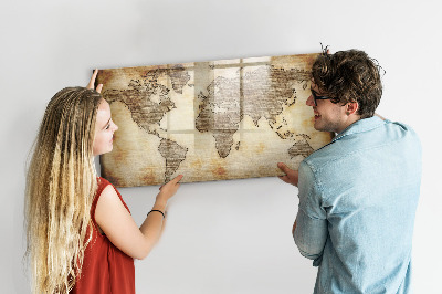 Magnetic board for drawing Old World Map