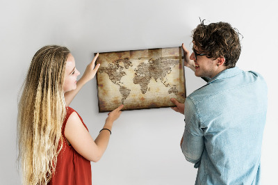 Magnetic board for drawing Old World Map