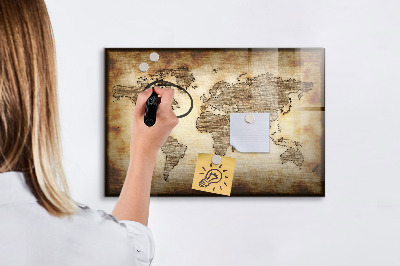 Magnetic board for drawing Old World Map