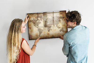 Magnetic board for drawing Old World Map