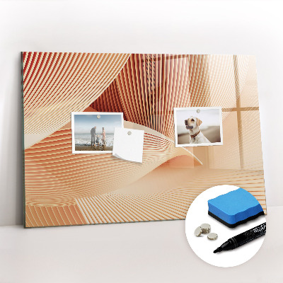 Magnetic erase board Waves abstract pattern