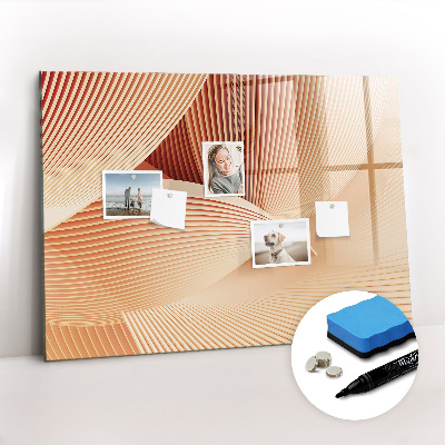 Magnetic erase board Waves abstract pattern
