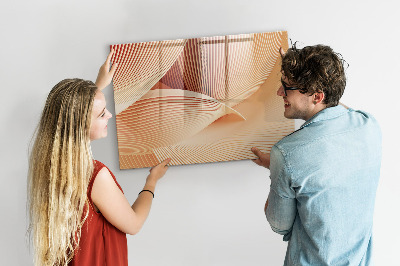 Magnetic erase board Waves abstract pattern