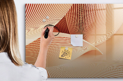 Magnetic erase board Waves abstract pattern