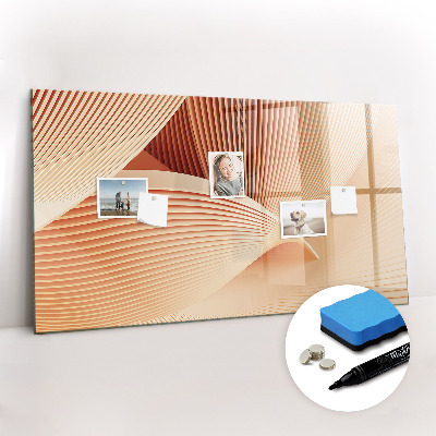Magnetic erase board Waves abstract pattern