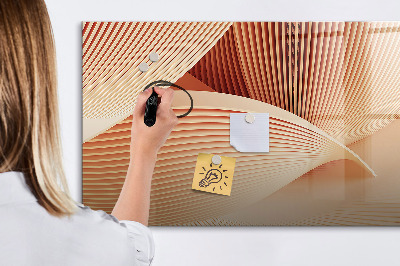 Magnetic erase board Waves abstract pattern