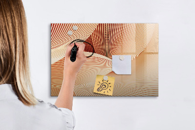 Magnetic erase board Waves abstract pattern