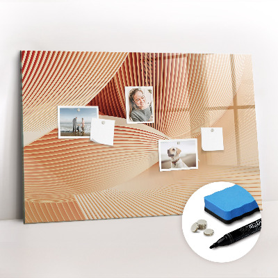 Magnetic erase board Waves abstract pattern
