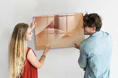 Magnetic erase board Waves abstract pattern