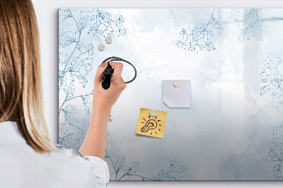 Magnetic writing board Sketch of plants