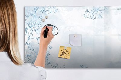 Magnetic writing board Sketch of plants