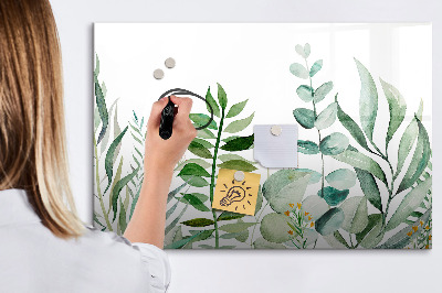 Magnetic writing board Watercolor leaves