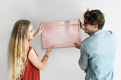Magnetic erase board Pink marble