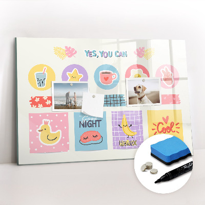Magnetic erase board School planner