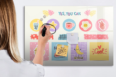Magnetic erase board School planner
