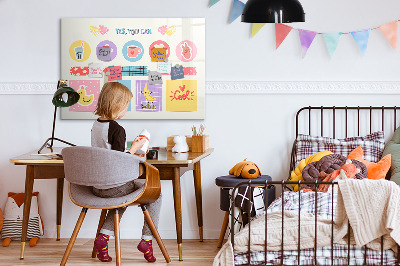 Magnetic drawing board School planner