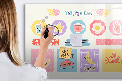 Magnetic erase board School planner