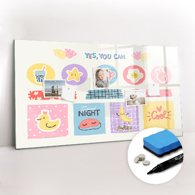 Magnetic erase board School planner