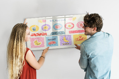Magnetic erase board School planner