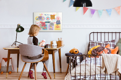 Magnetic drawing board School planner