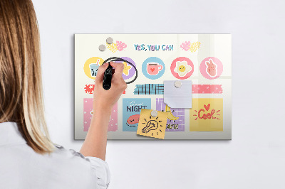 Magnetic erase board School planner