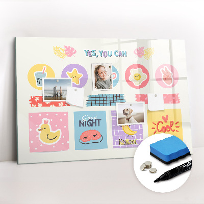Magnetic erase board School planner
