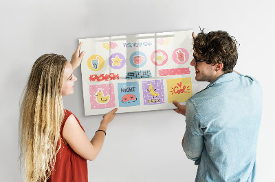 Magnetic drawing board School planner