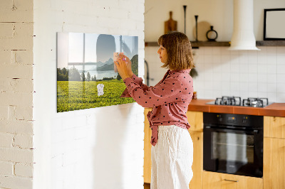 Magnetic drawing board Mountains field