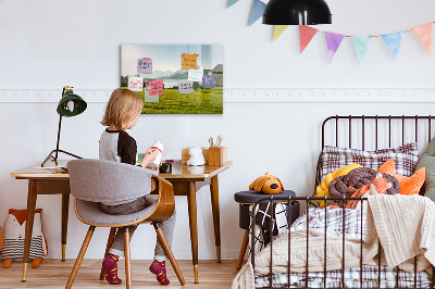 Magnetic drawing board Mountain field