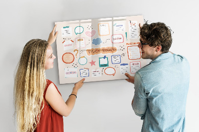 Magnetic drawing board Color Vision Board