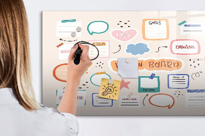 Magnetic drawing board Colorful vision board