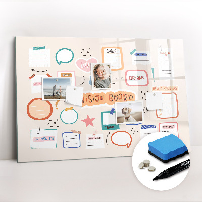 Magnetic drawing board Colorful vision board