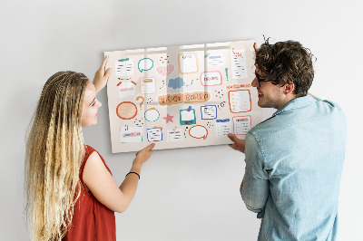 Magnetic drawing board Colorful vision board