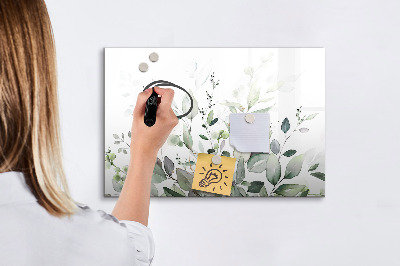 Magnetic writing board Plants leaves