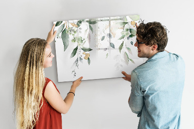 Magnetic erase board Leaves nature plants