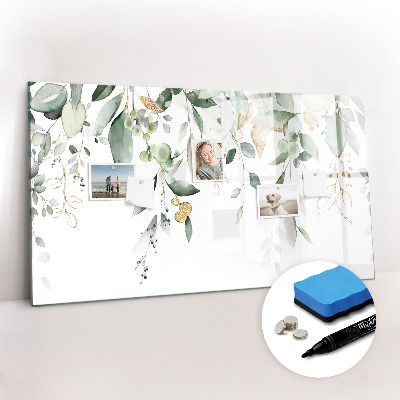 Magnetic erase board Leaves nature plants