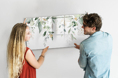 Magnetic erase board Leaves nature plants