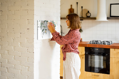 Magnetic erase board Leaves nature plants