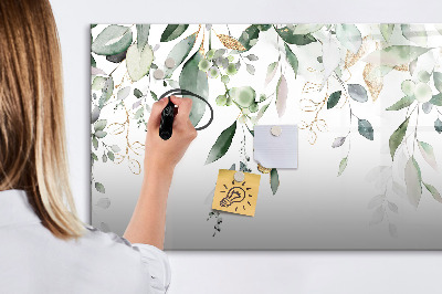 Magnetic erase board Leaves nature plants