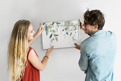 Magnetic erase board Leaves nature plants