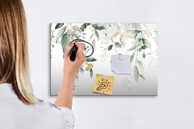 Magnetic erase board Leaves nature plants