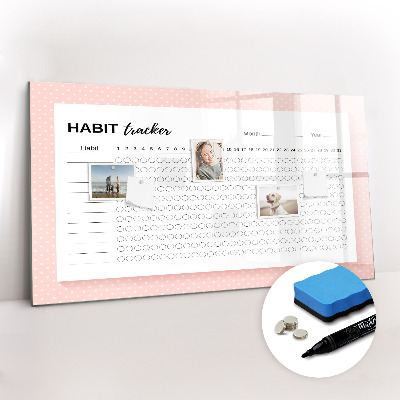 Magnetic writing board Habit tracking