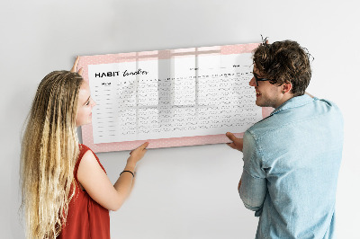 Magnetic writing board Habit tracking