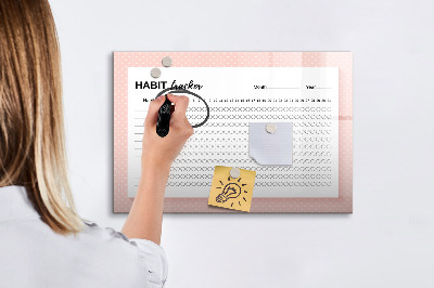 Magnetic writing board Habit tracking